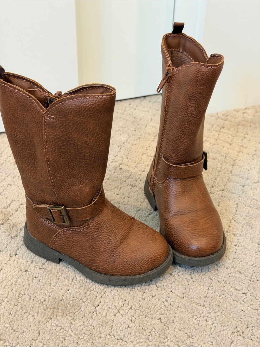 OshKosh B'gosh Brown Kids Mid-Calf Buckle Boots